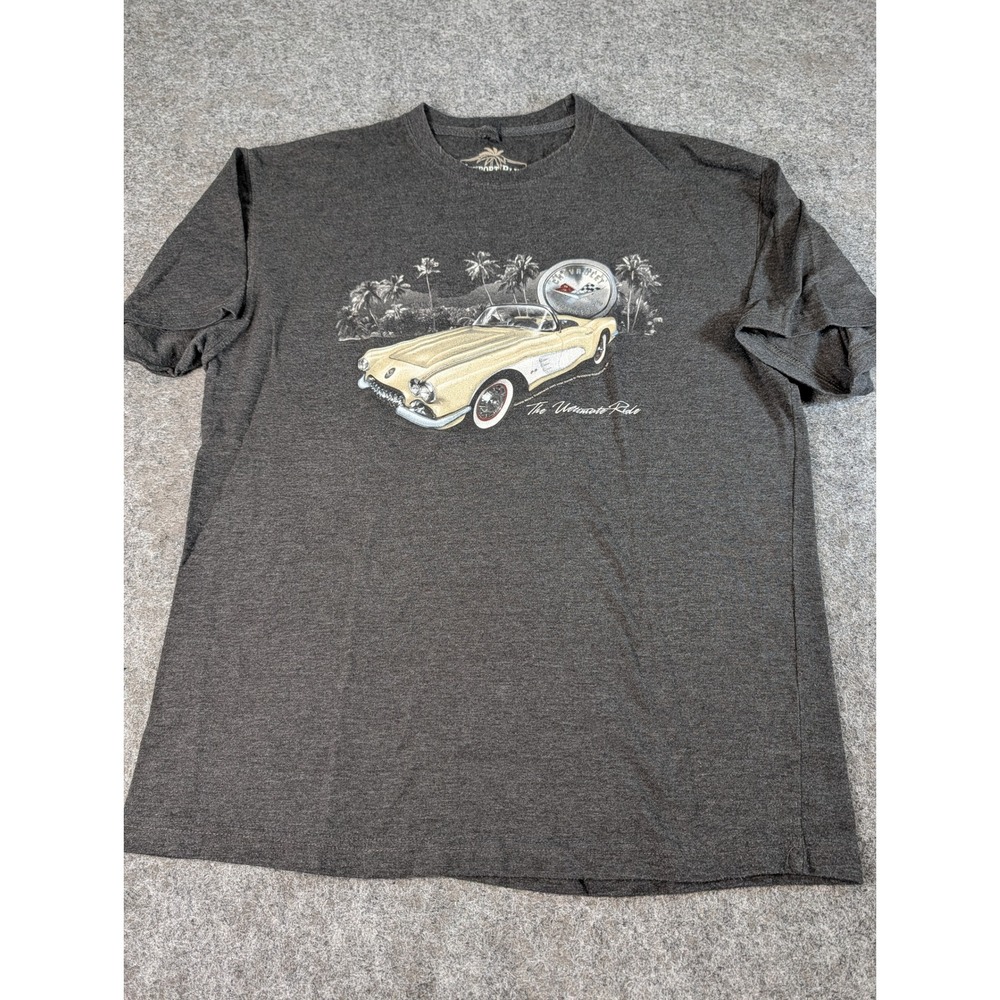 Newport Blue Mens Corvette Graphic T-Shirt Lot of 2 Gray Blue Large